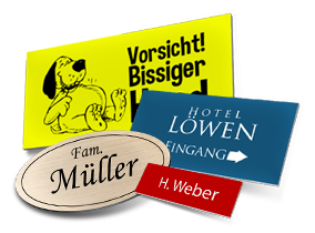 Kunstoff Schilder