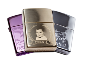 ZIPPO FEUERZEUGE MIT GRAVUR