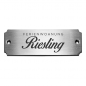 Edelstahlschild rechteckig - (abgerundete Ecken) 120x40x1,5mm