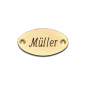 Messingschild oval 50x25x2mm