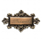 Messingschild brüniert 185x110x8mm