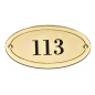 Messingschild oval mit Umrandung 105x50x4mm