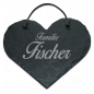 Schieferplatte Herz