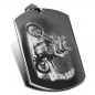 Edelstahlanhänger großer ID - Tag, 49,5x29,5x1,5mm