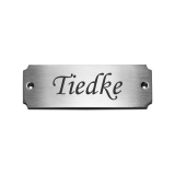 Edelstahlschild rechteckig - (abgerundete Ecken) 80x27x1,5mm