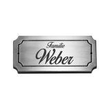 Edelstahlschild mit Umrandung 77x32x3mm