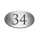 Edelstahlschild Oval     80x50x1,5mm
