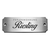 Edelstahlschild rechteckig - (abgerundete Ecken) 120x40x1,5mm