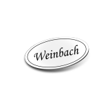 Kunststoffschild oval 70x35mm