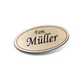 Kunststoffschild oval 80x40mm