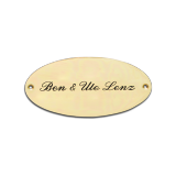 Messingschild oval 105x50x4mm