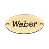 Messingschild oval 80x40x4mm