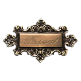 Messingschild brüniert 185x110x8mm