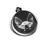 Edelstahlanhänger runder Anhänger, Durchmesser 30mm